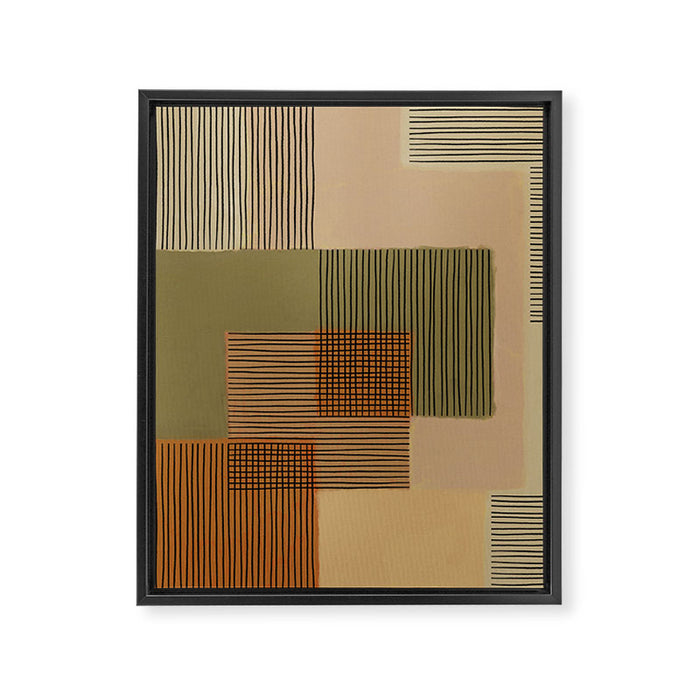 Geo Patchwork #3 Framed Canvas Print Gallery Image 1