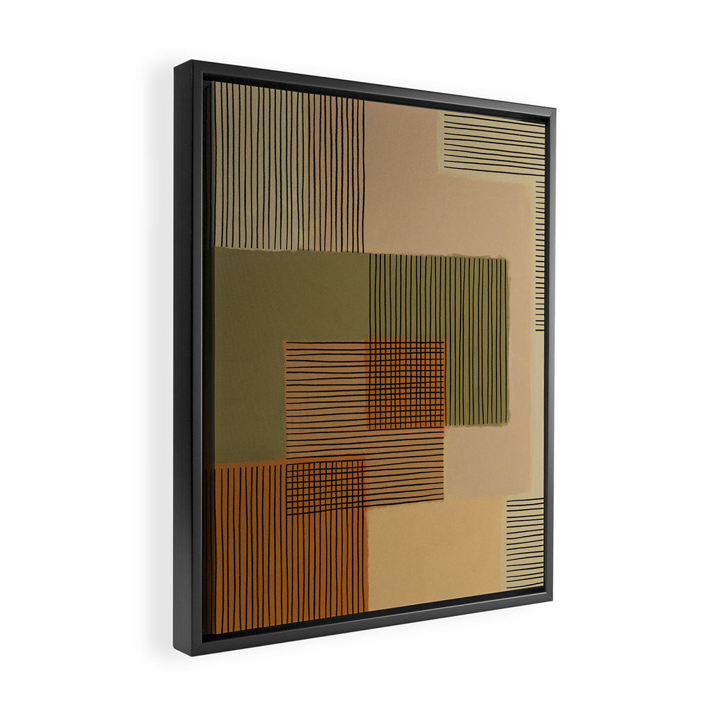 Geo Patchwork #3 Framed Canvas Print Gallery Image 2