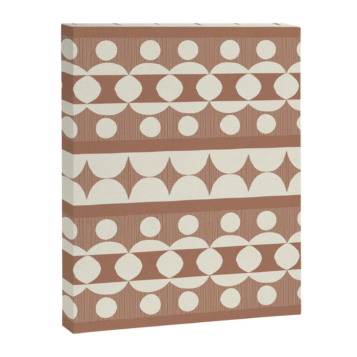 Geometric Repeats 1 Inspired by PANTONE 17 1230 Mocha Mousse Canvas Print Gallery Image 1