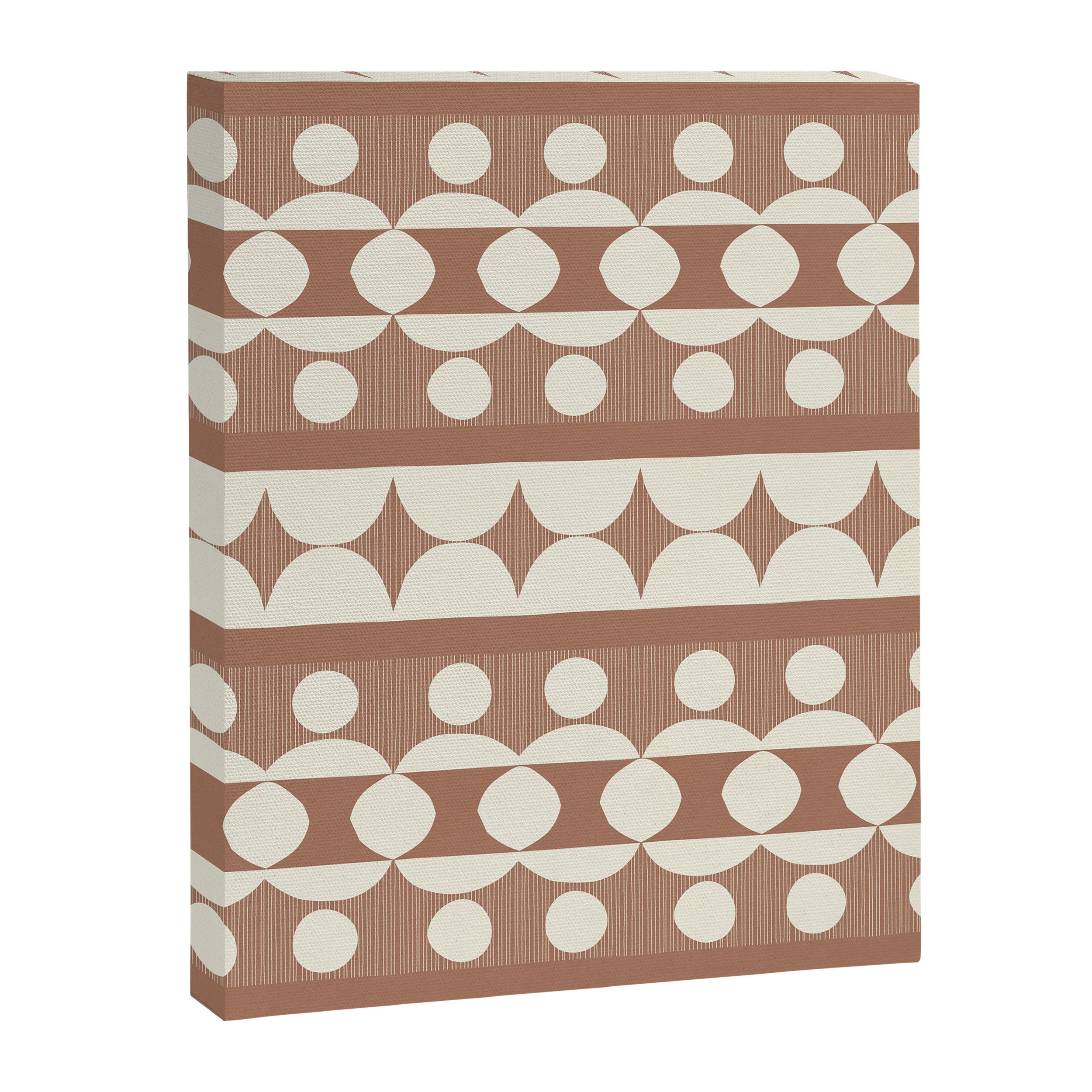 Geometric Repeats 1 Inspired by PANTONE 17 1230 Mocha Mousse Canvas Print Gallery Image 6