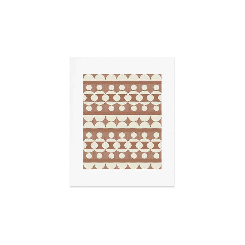 Geometric Repeats 1 Inspired by PANTONE 17 1230 Mocha Mousse Art Print Gallery Image 1