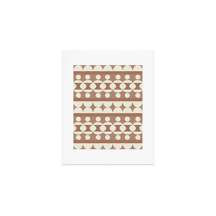 Geometric Repeats 1 Inspired by PANTONE 17 1230 Mocha Mousse Art Print Gallery Image 1