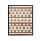 Geometric Repeats 1 Inspired by PANTONE 17 1230 Mocha Mousse Framed Canvas Print Gallery Image 6