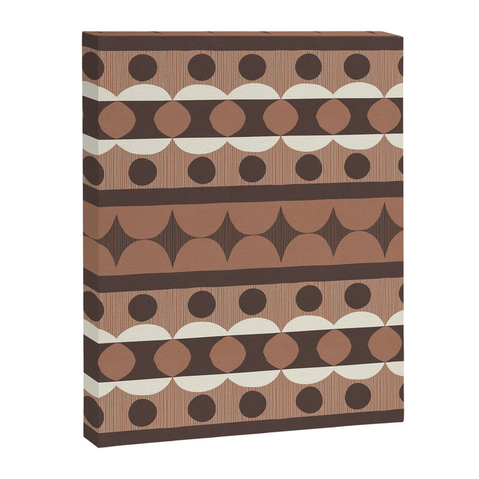 Geometric Repeats 2 Inspired by PANTONE 17 1230 Mocha Mousse Canvas Print Gallery Image 1