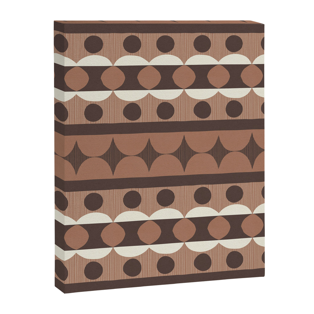 Geometric Repeats 2 Inspired by PANTONE 17 1230 Mocha Mousse Canvas Print Gallery Image 6