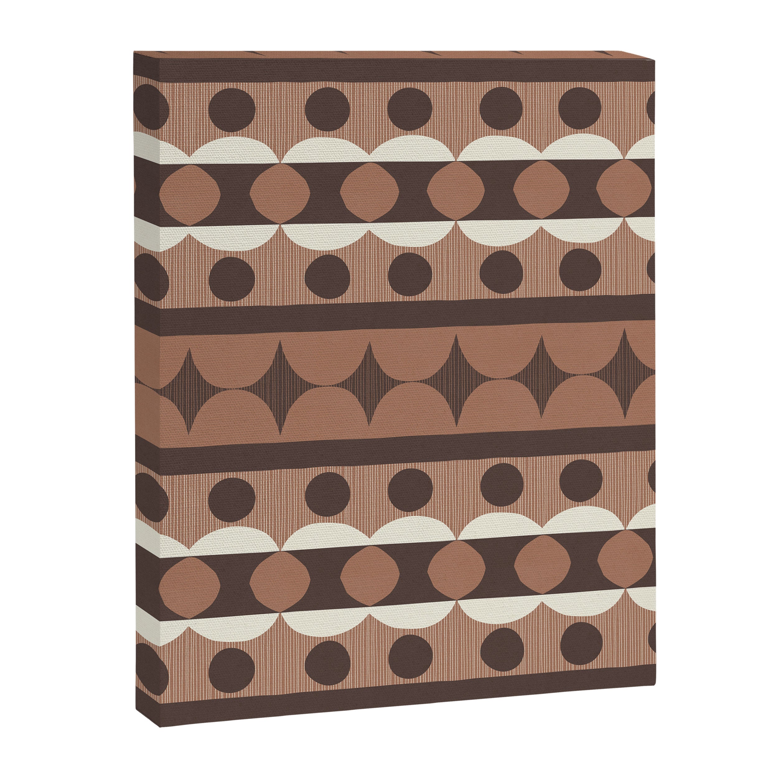 Geometric Repeats 2 Inspired by PANTONE 17 1230 Mocha Mousse Canvas Print Gallery Image 6