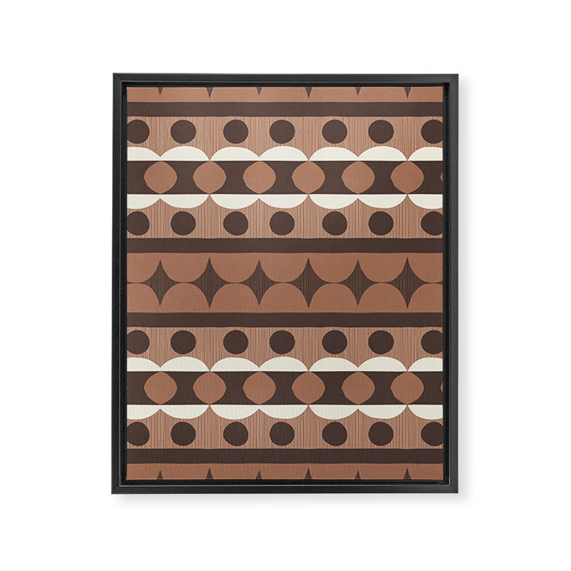 Geometric Repeats 2 Inspired by PANTONE 17 1230 Mocha Mousse Framed Canvas Print Gallery Image 6