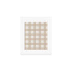 Gingham Cloth / Beige Checks Art Print Gallery Image 1