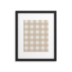 Gingham Cloth / Beige Checks Framed Art Print Gallery Image 6