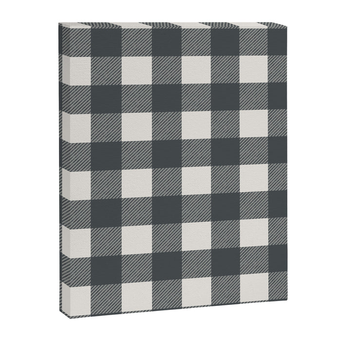 Gingham Cloth / Charcoal Checks Canvas Print Gallery Image 1