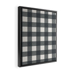 Gingham Cloth / Charcoal Checks Framed Canvas Print Gallery Image 2