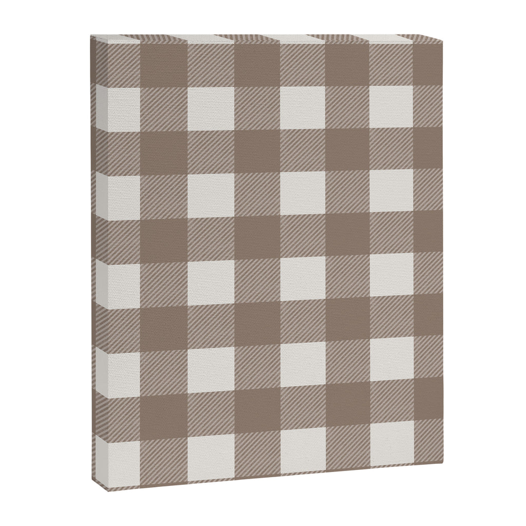 Gingham Cloth / Mocha Checks Canvas Print Gallery Image 8