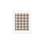 Gingham Cloth / Mocha Checks Art Print Gallery Image 1