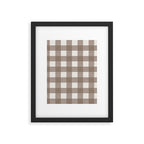 Gingham Cloth / Mocha Checks Framed Art Print Gallery Image 6