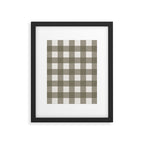 Gingham Cloth / Olive Checks Framed Art Print Gallery Image 4
