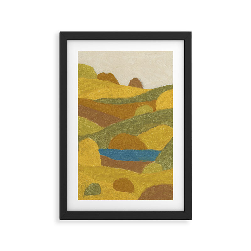 Golden Hills, Quiet Lake Framed Art Print Gallery Image 2