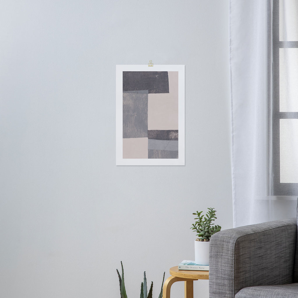 Gray Blocks #1 Art Print Gallery Image 3