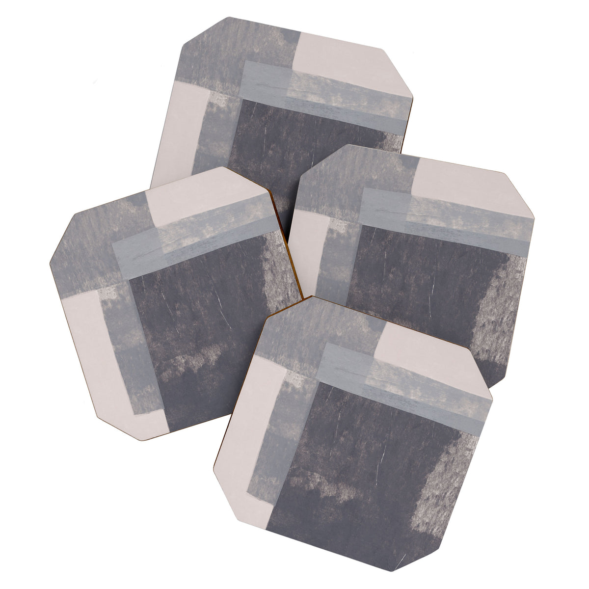 Gray Blocks #2 Coaster Gallery Image 1