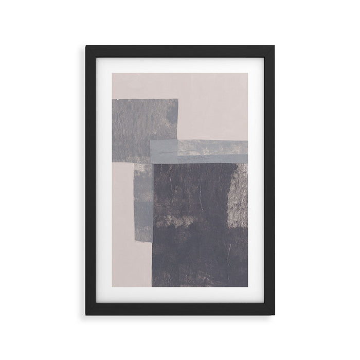 Gray Blocks #2 Framed Art Print Gallery Image 1