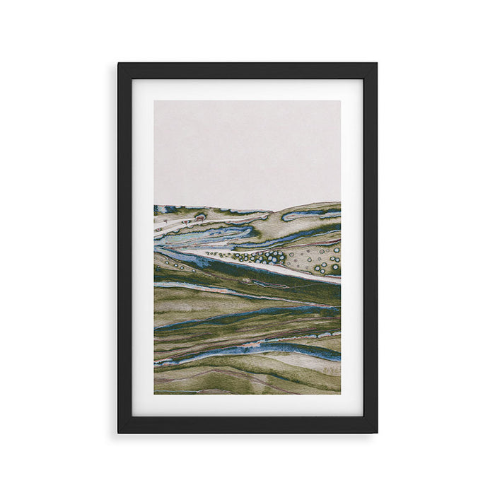 Green Hills Framed Art Print Gallery Image 1