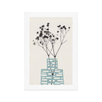 Gypsophila in a Blue Vase Art Print Gallery Image 1