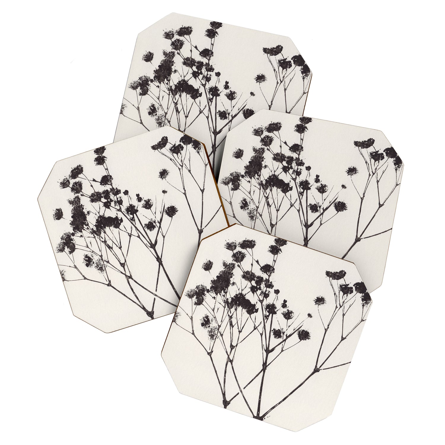 Gypsophila in a Blue Vase Coaster Gallery Image 1