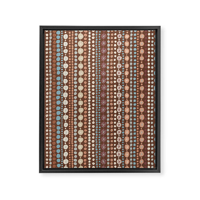 Hand Drawn Dots Framed Canvas Print Gallery Image 1