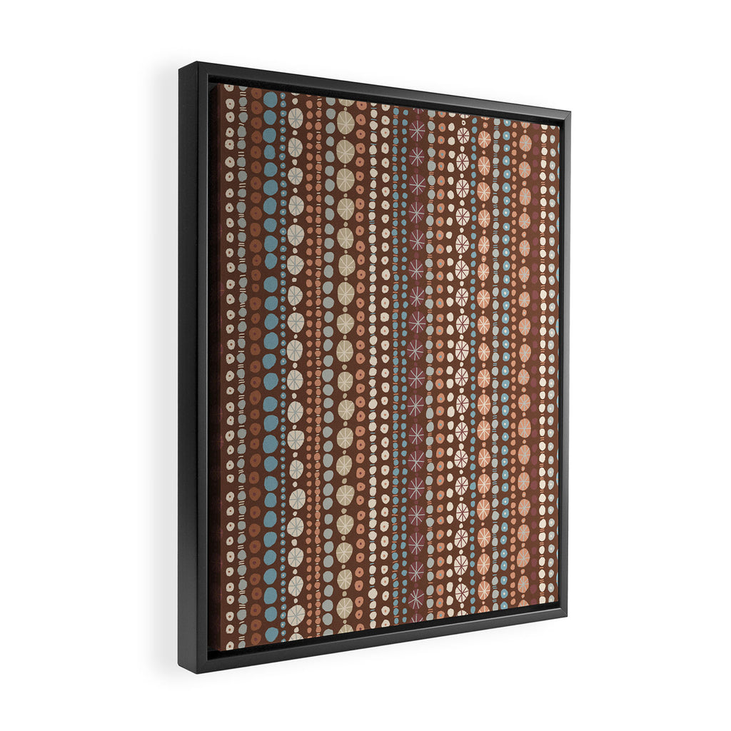 Hand Drawn Dots Framed Canvas Print Gallery Image 2