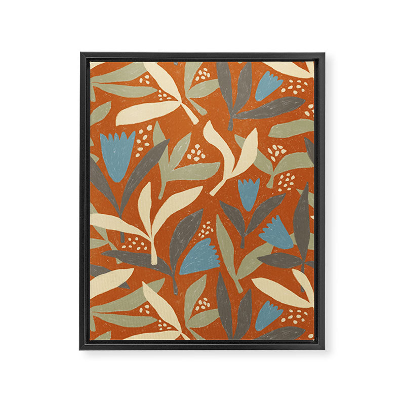 Hand Drawn Florals #1 Framed Canvas Print Gallery Image 8
