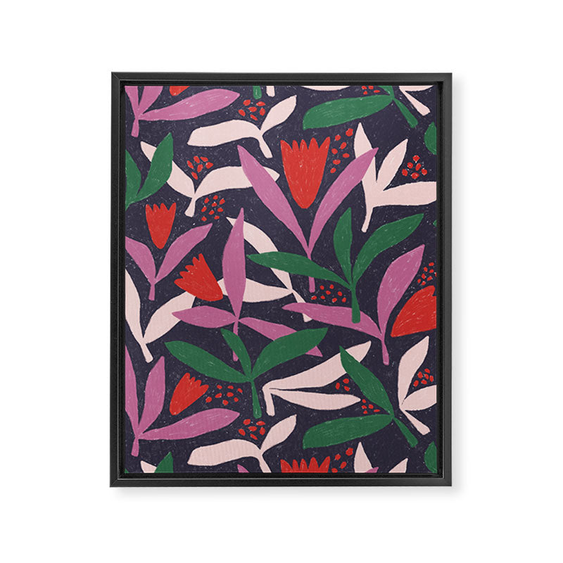 Hand Drawn Florals #2 Framed Canvas Print Gallery Image 8