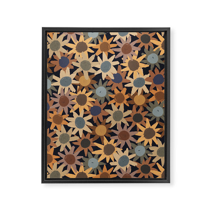 Hand Drawn Florals #5 Framed Canvas Print Gallery Image 1