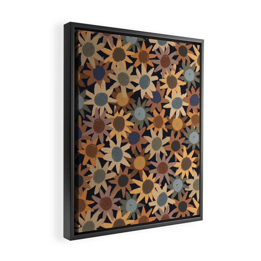 Hand Drawn Florals #5 Framed Canvas Print Gallery Image 2