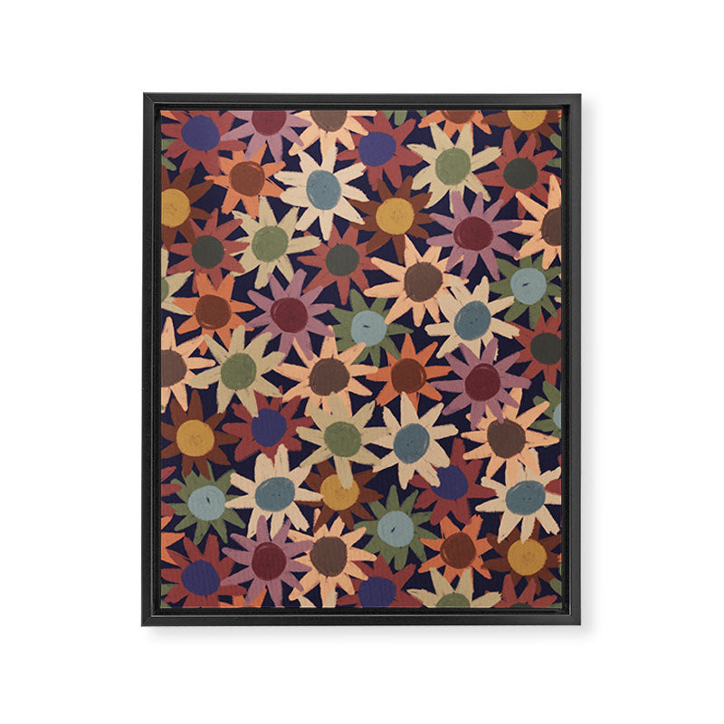 Hand Drawn Florals #6 Framed Canvas Print Gallery Image 8