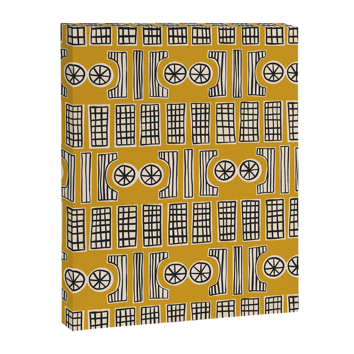 Handcut Geometry - Mustard Canvas Print Gallery Image 1
