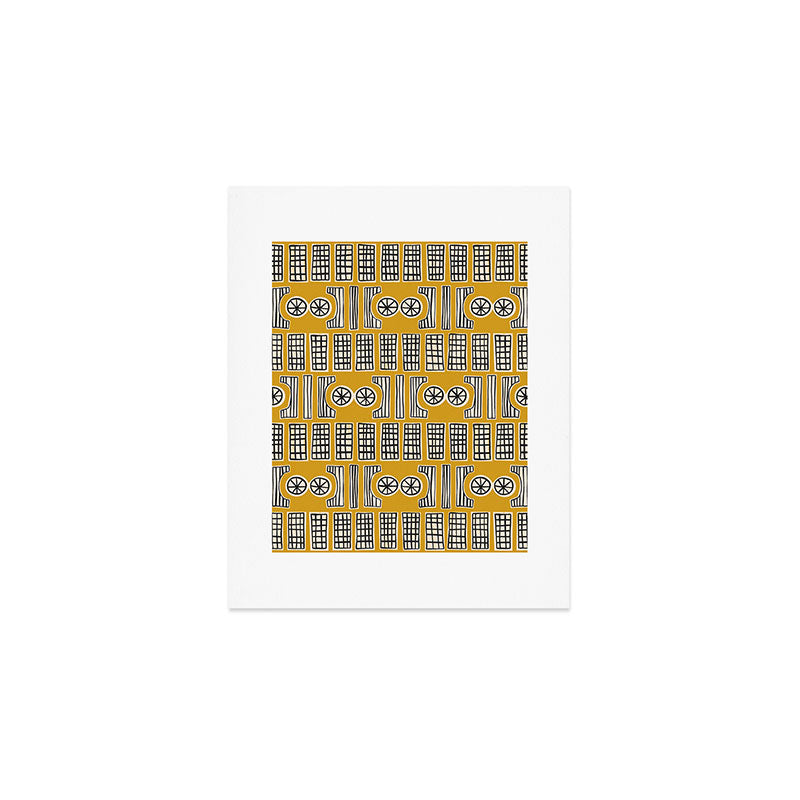 Handcut Geometry - Mustard Art Print Gallery Image 1
