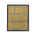 Handcut Geometry - Mustard Framed Canvas Print Gallery Image 6