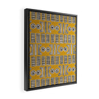 Handcut Geometry - Mustard Framed Canvas Print Gallery Image 2