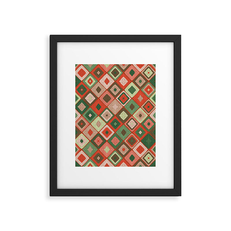 Hand-drawn Quilt #5 Framed Art Print Gallery Image 6