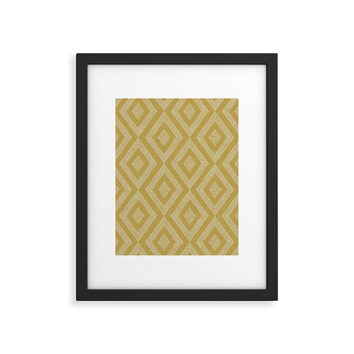 Hand-drawn Rhombus Pattern #1 Framed Art Print Gallery Image 1
