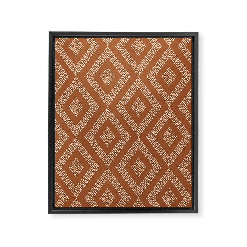 Hand-drawn Rhombus Pattern #2 Framed Canvas Print Gallery Image 6