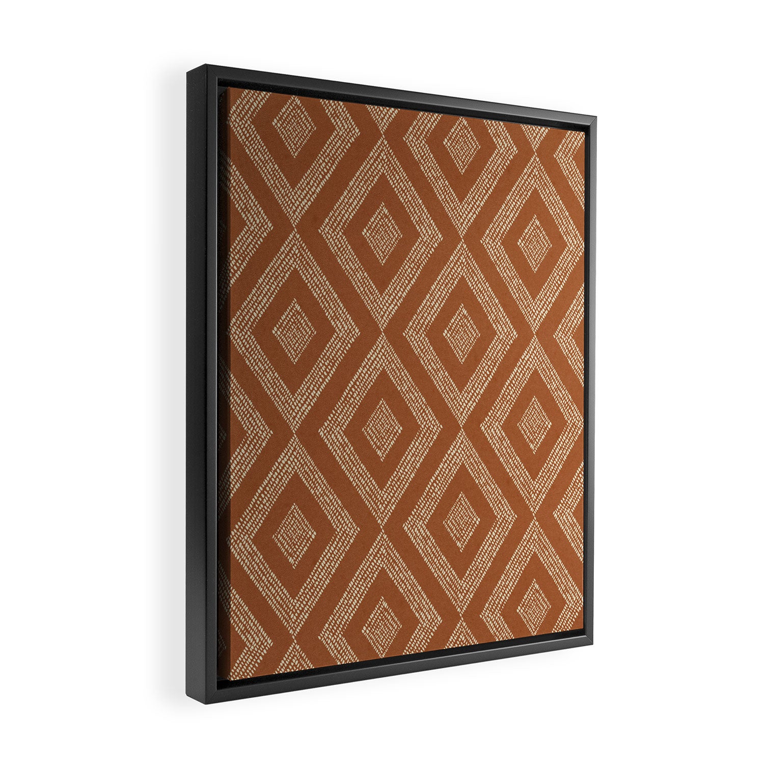 Hand-drawn Rhombus Pattern #2 Framed Canvas Print Gallery Image 2