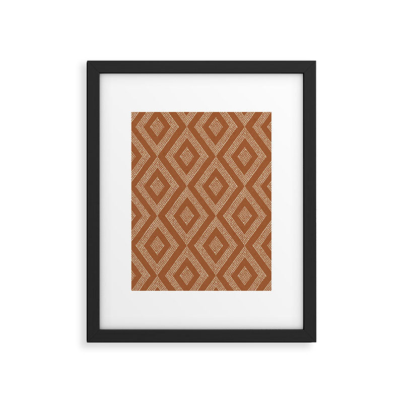 Hand-drawn Rhombus Pattern #2 Framed Art Print Gallery Image 5