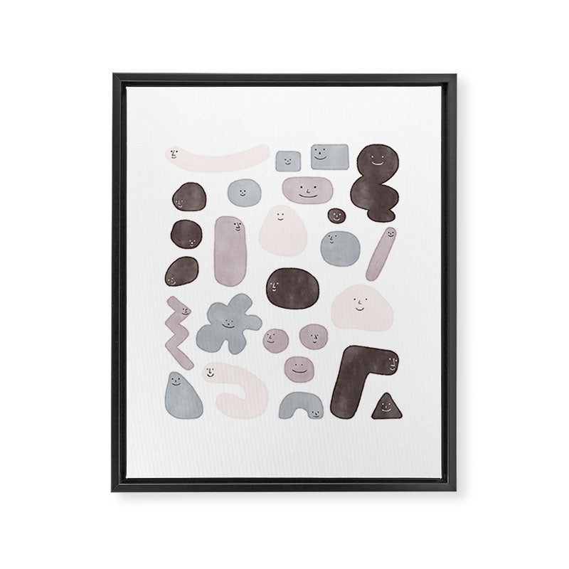 Happy Shapes Framed Canvas Print Gallery Image 6