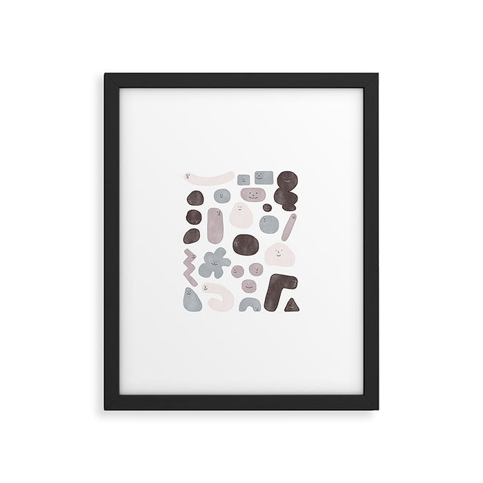 Happy Shapes Framed Art Print Gallery Image 1