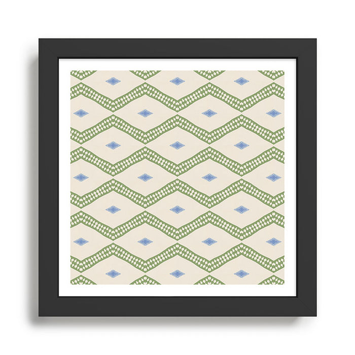 Ikat Hand-cut Pattern 3 Framed Art Print Gallery Image 1