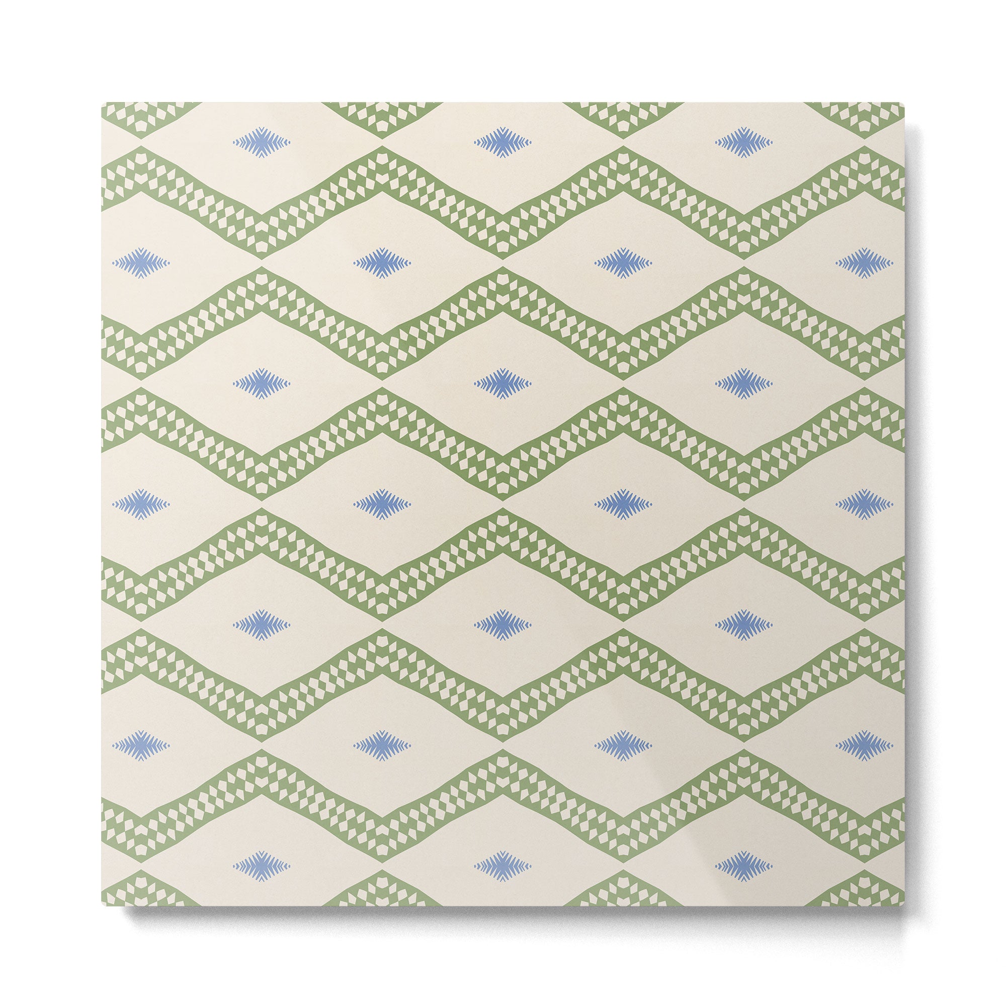 Ikat Hand-cut Pattern 3 Metal Print Gallery Image 2
