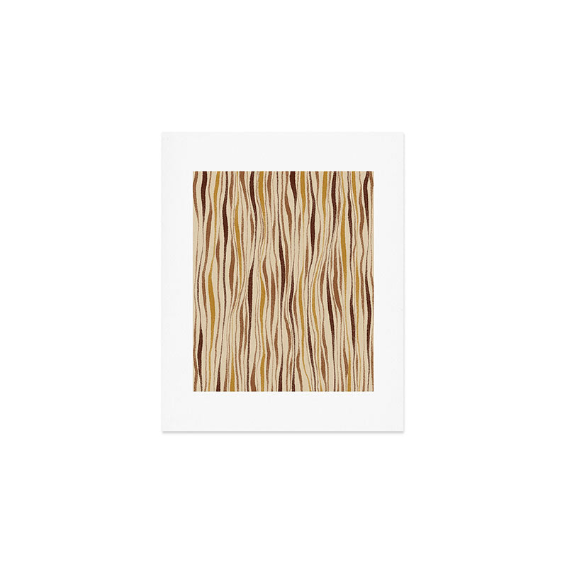 Irregular Lines / Brown & Yellow Art Print Gallery Image 1