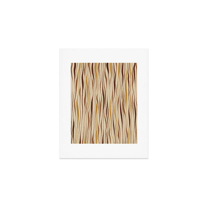 Irregular Lines / Brown & Yellow Art Print Gallery Image 1