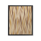 Irregular Lines / Brown & Yellow Framed Canvas Print Gallery Image 6