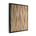 Irregular Lines / Brown & Yellow Framed Canvas Print Gallery Image 2